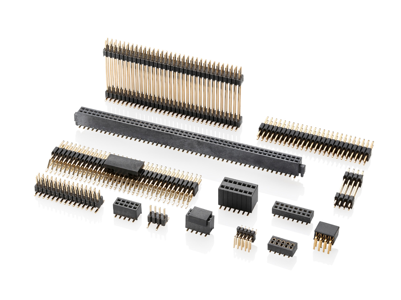 HRS-1271 Series 1.27mm Pitch (.050＂) 排针排母牛角连接器